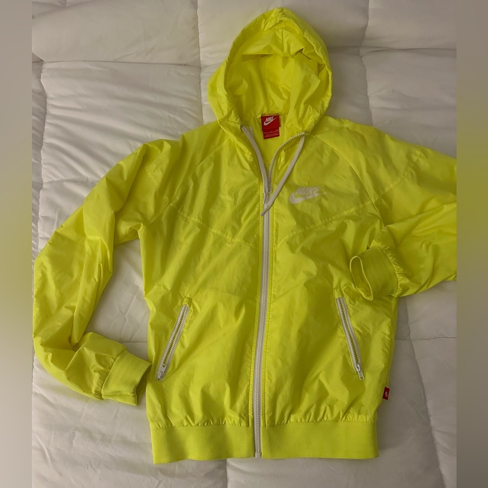 Nike Women’s Neon Yellow Hooded Jacket. Size S.